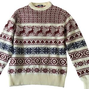 Vintage Bullocks athletic club fair isle reindeer sweater L